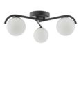 Där Orlena 3 Arm Opal Glass Semi Flush Ceiling Light