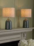Laura Ashley Penny Table Lamp, Set of Two, Blue