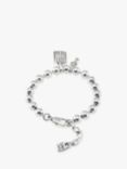 UNOde50 Beaded Charm Bracelet, Silver