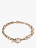 UNOde50 Joyful Bead and Link T-Bar Collar Necklace, Gold
