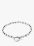 UNOde50 T-Bar Beaded Collar Necklace, Silver