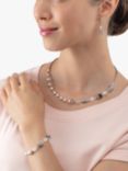 COEUR DE LION Freshwater Pearl and Semi-Precious Stone Bracelet, Silver/Multi