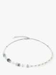 COEUR DE LION Multi Stone and Freshwater Pearl Collar Necklace, Silver/Multi