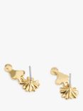 Coach Floral Butterfly Enamel Stud Earrings, Gold