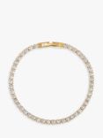 Orelia Crystal Tennis Bracelet, Gold