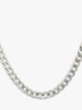 Vintage Fine Jewellery Second Hand Curb Link Chain Necklace, Dated Circa 1980s