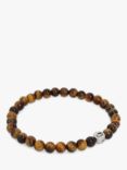 Coach Semi-Precious Stone Beaded Stretch Bracelet, Tiger's Eye