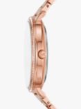 Michael Kors Women's Pyper Logo Dial Bracelet Strap Watch, Rose Gold MK4594