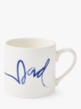 Portmeirion Dad Earthenware Mug, 360ml, Blue/White