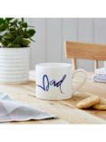 Portmeirion Dad Earthenware Mug, 360ml, Blue/White