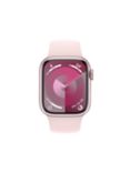Apple Watch Series 9 GPS + Cellular, 41mm, Aluminium Case, Sport Band, Medium-Large, Pink/Light Pink