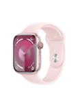 Apple Watch Series 9 GPS + Cellular, 45mm, Aluminium Case, Sport Band, Small-Medium, Pink/Light Pink