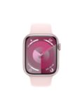 Apple Watch Series 9 GPS + Cellular, 45mm, Aluminium Case, Sport Band, Small-Medium, Pink/Light Pink