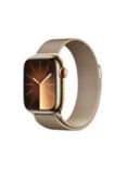 Apple Watch Series 9 GPS + Cellular, 41mm, Stainless Steel Case, Milanese Loop, Gold