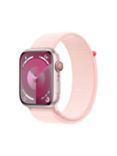 Apple Watch Series 9 GPS + Cellular, 45mm, Aluminium Case, Sport Loop, One Size, Pink/Light Pink
