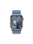 Apple Watch Series 9 GPS, 41mm, Aluminium Case, Sport Loop, One Size, Silver/Winter Blue