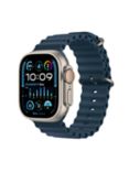 Apple Watch Ultra 2 GPS + Cellular, 49mm Titanium Case with Ocean Band, One Size
