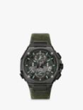 Bulova 98B355 Men's Series X Special Edition Precisionist Leather Strap Watch, Black
