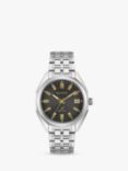 Bulova Men's Classic Jet Star Bracelet Strap Watch, Silver/Black 96B415