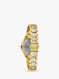 Bulova 98L283 Women's Phantom Crystal Diamond Bracelet Strap Watch, Gold/Mother-Of-Pearl