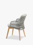 4 Seasons Outdoor Sempre Garden Dining Chair, Set of 2, FSC-Certified (Teak Wood), Silver Grey