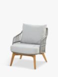 4 Seasons Outdoor Sempre Garden Living Chair, FSC-Certified (Teak Wood), Silver Grey