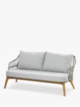 4 Seasons Outdoor Sempre 2-Seater Garden Sofa, FSC-Certified (Teak Wood), Silver Grey