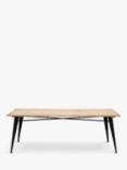 Gallery Direct Ponza Rectangular Garden Dining Table, 220cm, Black/Natural