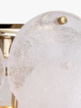 houseof Glass Disk Pendant Ceiling Light, White/Brass