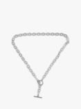 Nina B Link T-bar Necklace, Silver