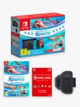 Nintendo Switch Sports Set with 32GB Switch Console & Joy-Con, Neon Red & Blue, & Nintendo Switch Sports