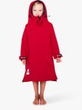 Red Kids' Dry Poncho, One Size, Red