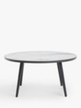 John Lewis Basket Round Garden Dining Table, 150cm, Grey/Anthracite