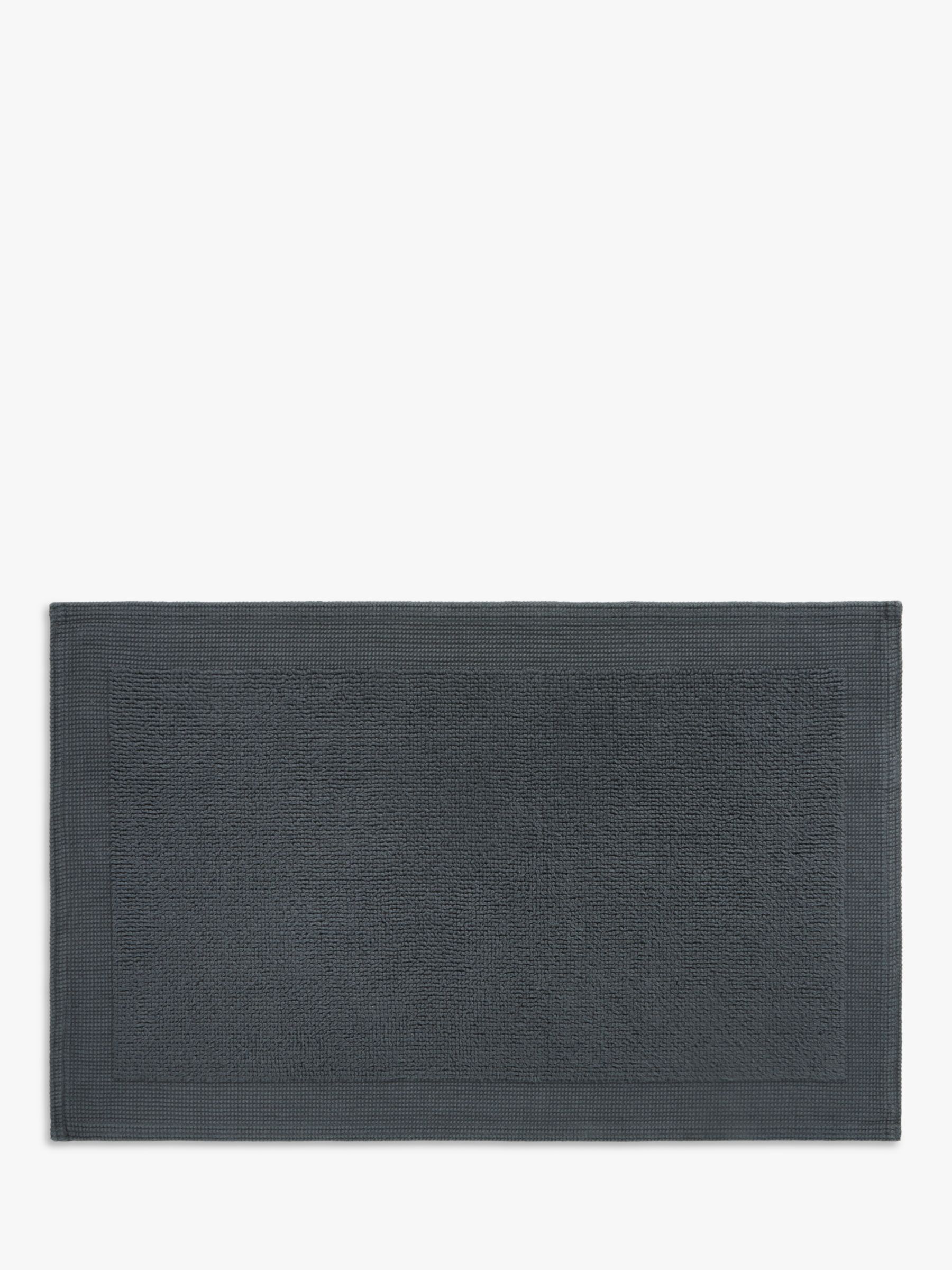 John Lewis Soft and Silky Bath Mat, Dark Steel