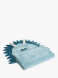 John Lewis Kids' Dino Hooded Towel, Blue/Multi