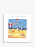 Woodmansterne Playing Cricket on the Beach Father's Day Card