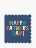 Caroline Gardner Colour Block Lettering Happy Father's Day Card