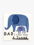 Art File Dad Love You Elephants Father's Day Card