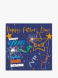 Belly Button Designs Dad Star and Streamers Father's Day Card