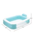 Funsicle Tranquil 6.6ft Rectangular Pool, Lagoon Blue