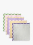 Ginger Ray Pastel Wave Paper Napkins, Pack of 16
