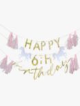 Ginger Ray Customisable Princess Happy Birthday Paper Bunting, L1.5m