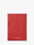 Aspinal of London Pebble Leather Passport Cover, Cardinal Red