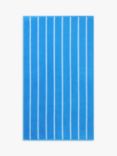 John Lewis Vertical Stripe Beach Towel, Tranquil Blue