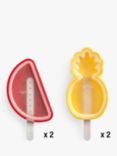 Lékué Tropical Fruit Shaped Ice Cream Moulds, Set of 4, Assorted