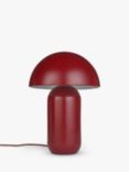 John Lewis Mushroom Dimmable Extra Large Table Lamp, Dark Taupe, Red