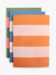 Caroline Gardner Stripe Notebooks, Set of 3, Multi