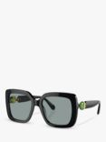 Swarovski SK6001 Women's Square Sunglasses, Black/Grey