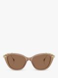 Swarovski SK6010 Women's Cat's Eye Sunglasses, Opal Beige/Bronze