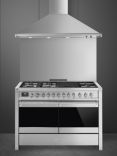 Smeg Classic A4-81 120cm Dual Fuel Range Cooker, Stainless Steel